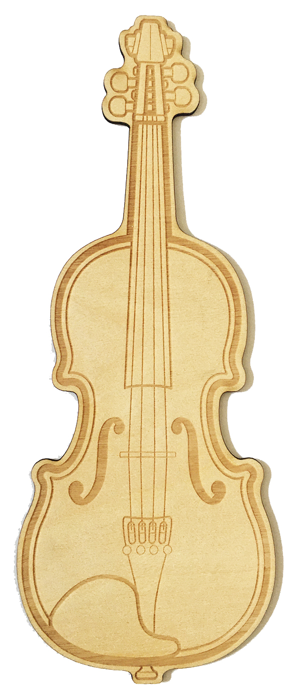 Lesezeichen 'Violin' Wooden Bookmark