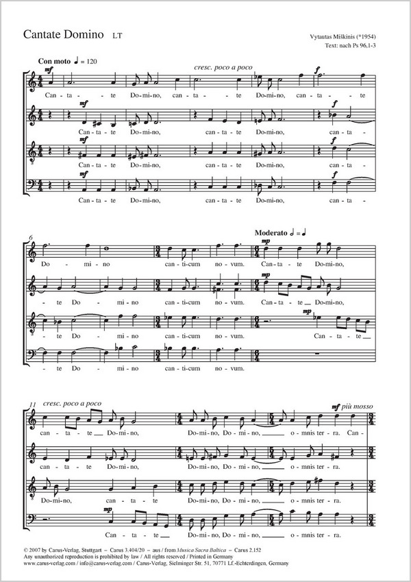 Cantate domino