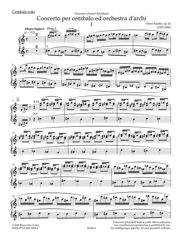 Konzert für Cembalo und Orchester op. 42