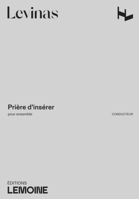 Prière d'Insérer