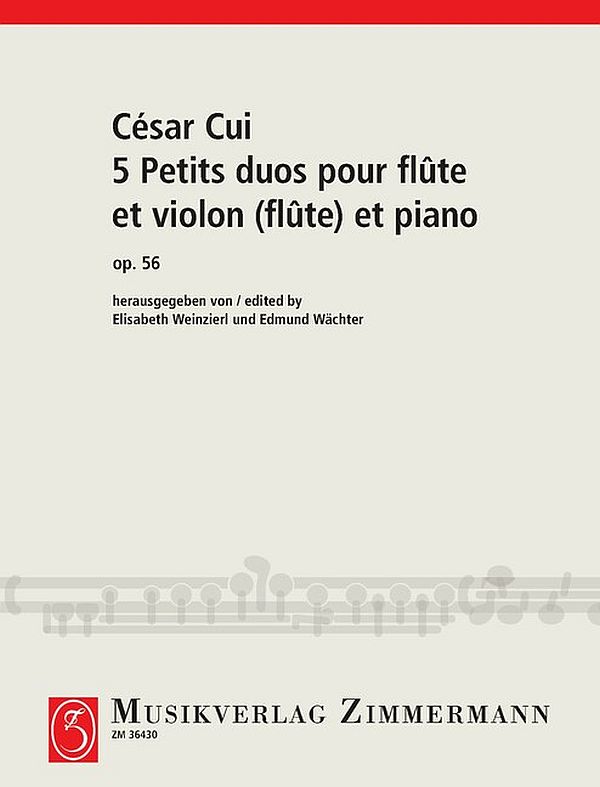 5 Petits duos pour flûte et violon (flûte) et piano 56