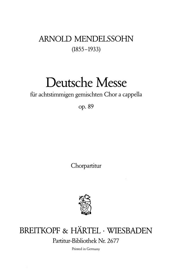 Deutsche Messe op.89
