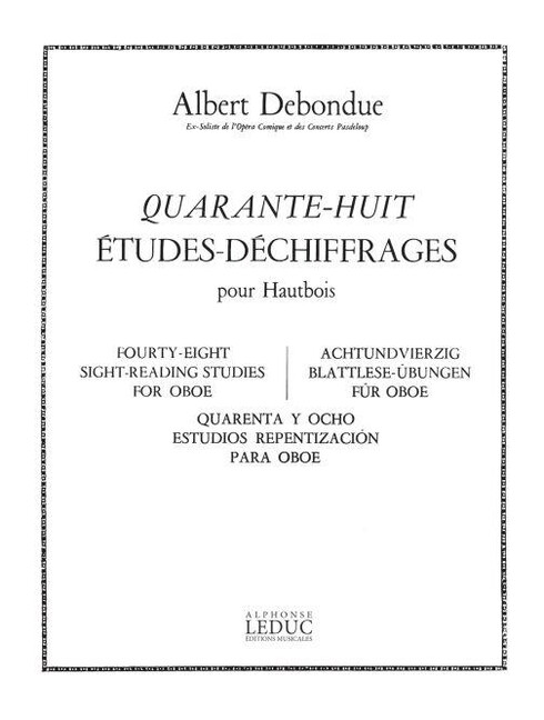 48 études-déchiffrages pour hautbois