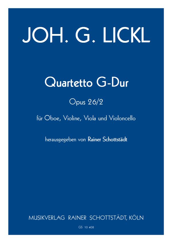 Quartetto G-dur op.26/2, hrsg. R.Schottstädt