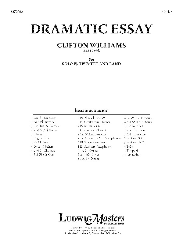 Dramatic Essay for Solo Trumpet & Band