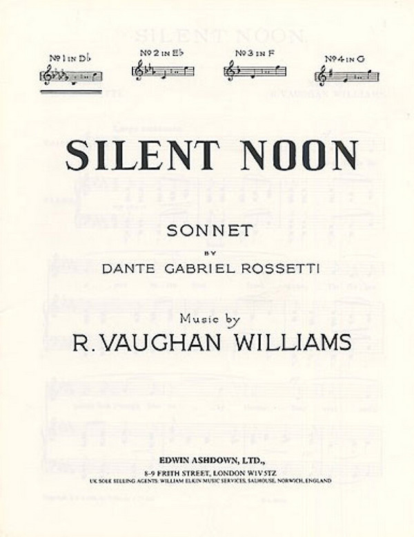 Silent Noon for low voice and piano
