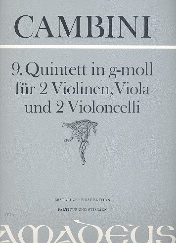Quintett g-Moll Nr.9 für 2 Violinen, Viola