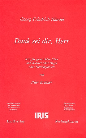 Dank sei dir Herr für gem Chor und Klavier