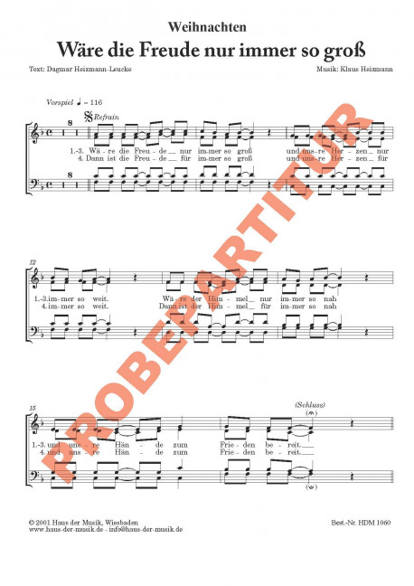 Wäre die Freude nur immer so groß