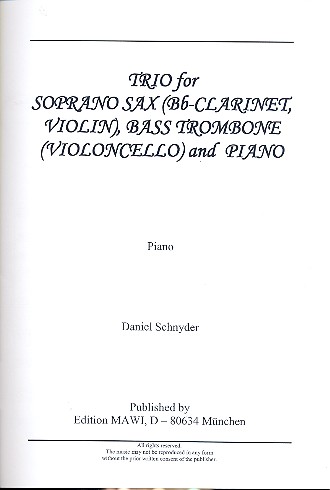 Trio for soprano saxophone,