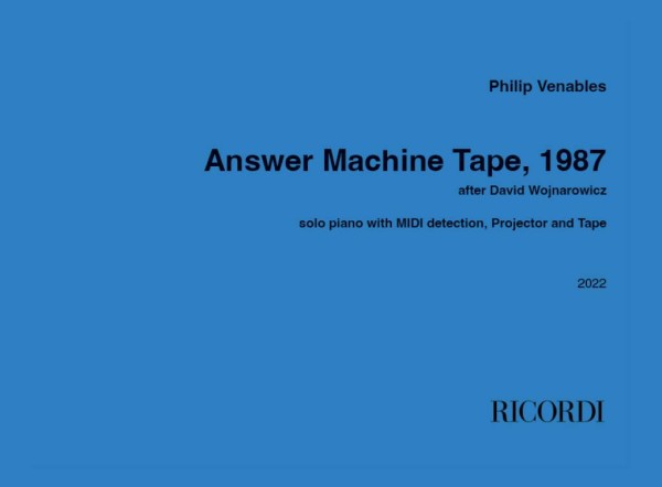 Answer Machine Tape, 1987
