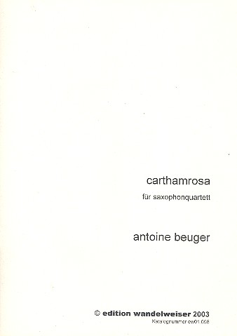 Carthamrosa für 4 Saxophone (SATBar)