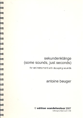 Sekundenklänge for an instrument with