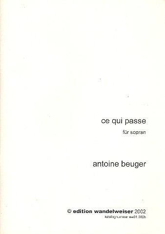 Ce qui passe für Sopran
