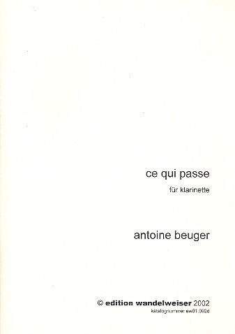 Ce qui passe für Klarinette