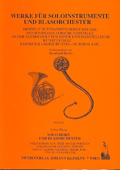 Solo-Horn und Blasorchester Verzeichnis