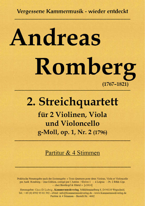 Streichquartett g-Moll op.1,2