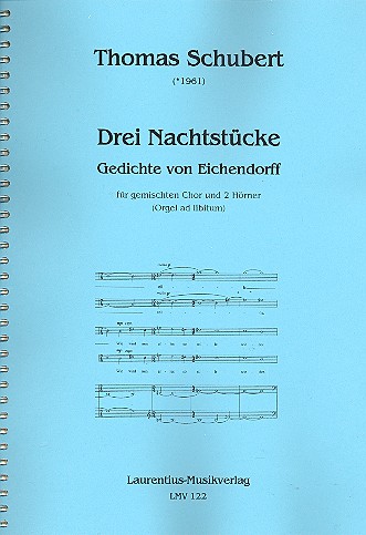 3 Nachtstücke für gem Chor und 2 Hörner