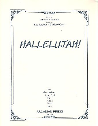 Hallelujah for 4 recorders (AATB)