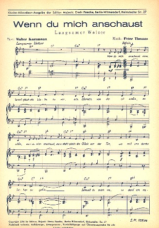 Wenn du mich anschaust: für