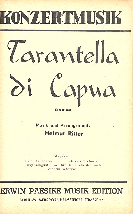 Tarantella di Capua: für Salonorchester
