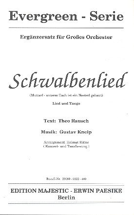 Schwalbenlied: für Salonorchester