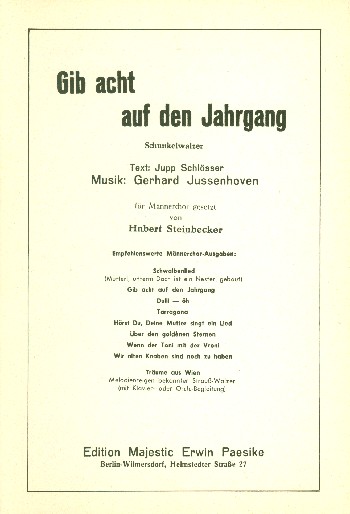 Gib acht auf den Jahrgang