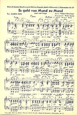 Es geht von Mund zu Mund: