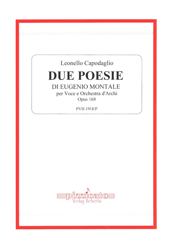Due poesie di Eugenio Montale op.168