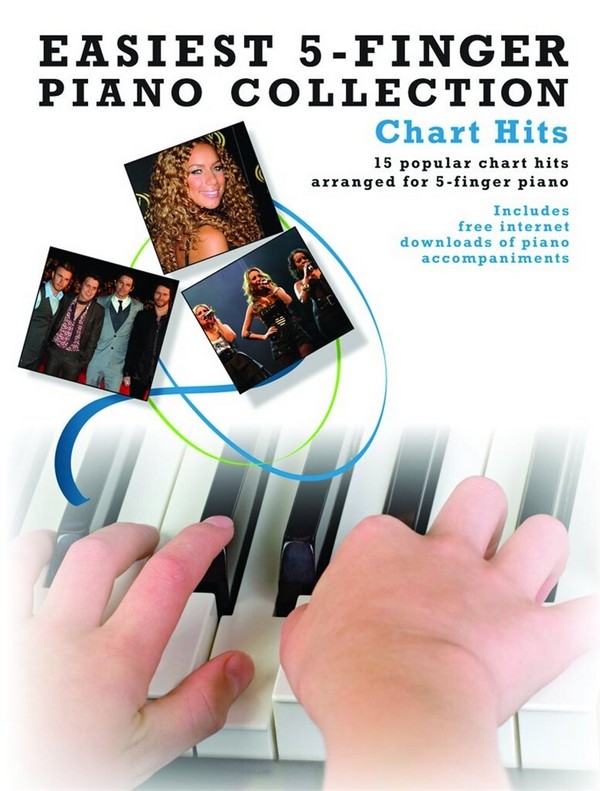 Chart Hits: for 5-finger piano (with text)