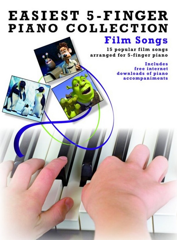 Film Songs: for 5-finger piano (with text)