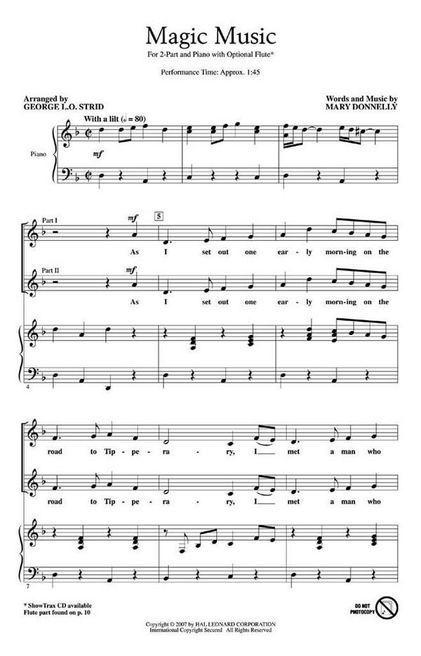 Magic Music for 2-part chorus