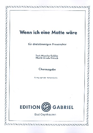 Wenn ich eine Motte wäre