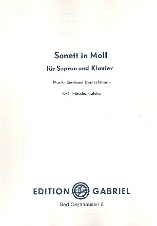 Sonett in Moll