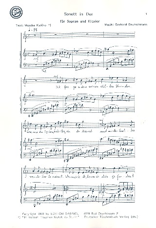 Sonett in Dur
