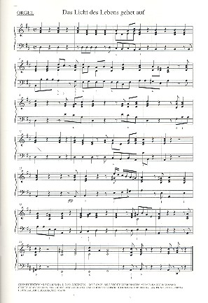 Das Licht des Lebens gehet auf Kantate für