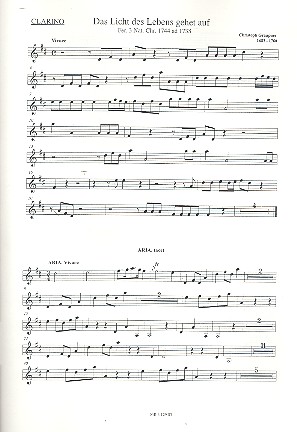 Das Licht des Lebens gehet auf Kantate für