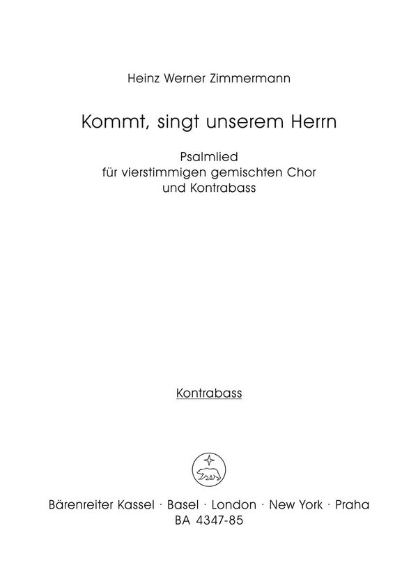 Kommt singt unserem Herrn