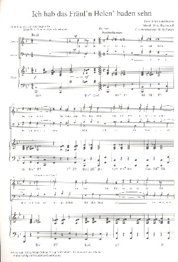 Ich hab das Fräul'n Helen 'baden sehn