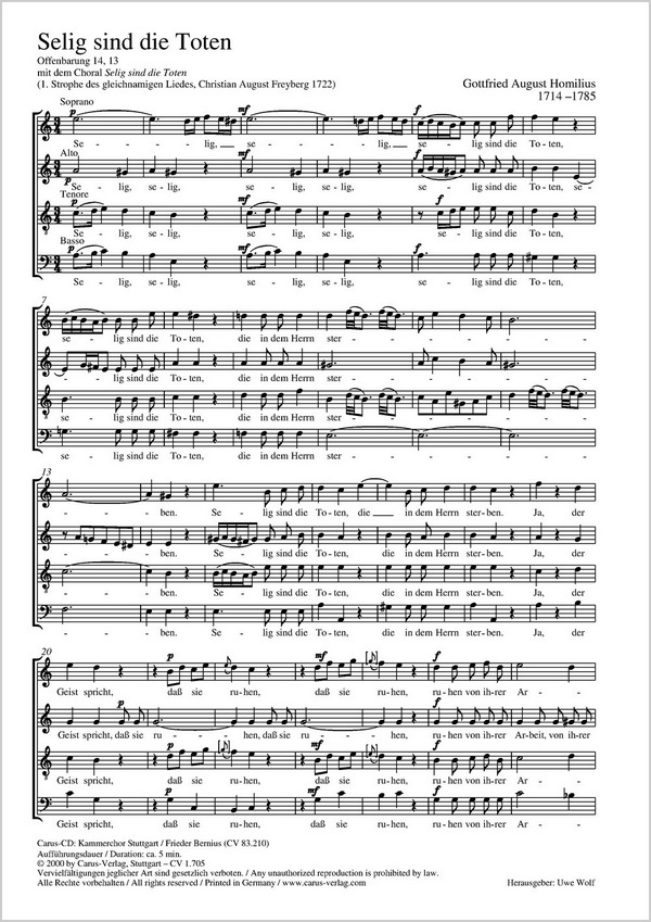 Selig sind die Toten