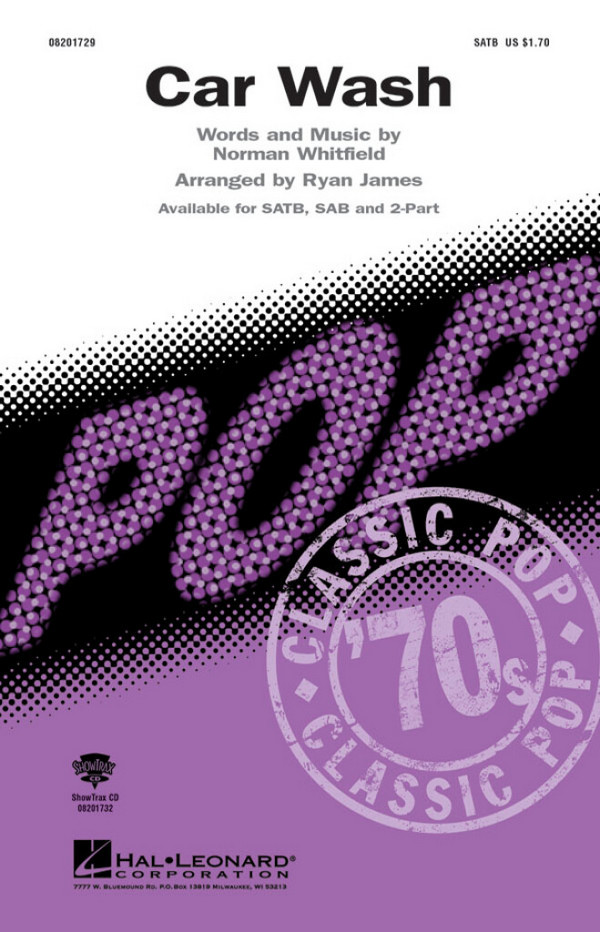 Car Wash for mixed chorus and piano