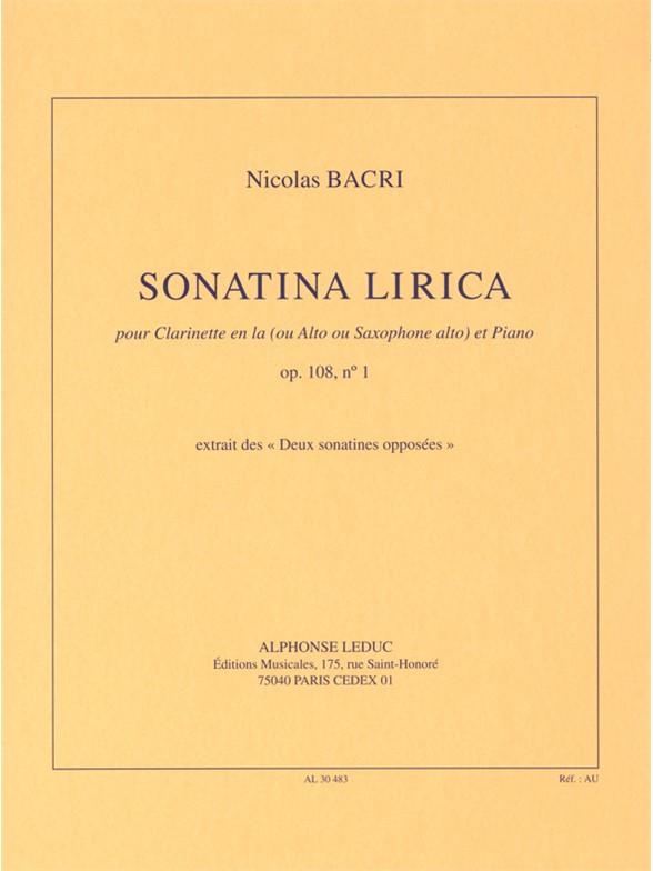 Sonatina lirica op.108 no.1 pour clarintette