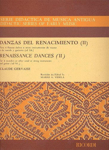 Danzas del Renacimiento vol.2 for 4 recorders