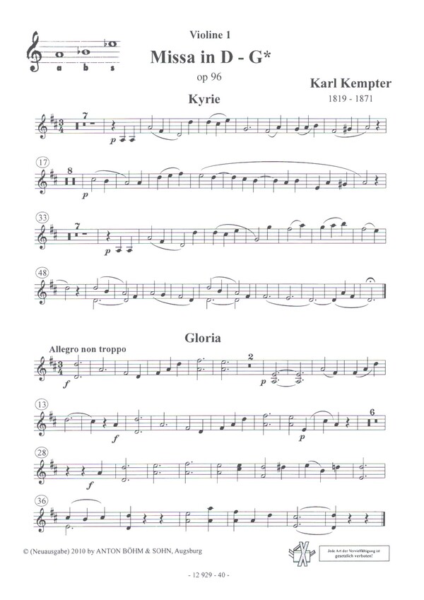 Messe in D - G op.96 