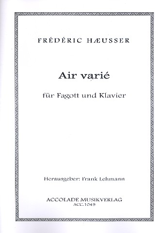 Air varié für Fagott und Klavier