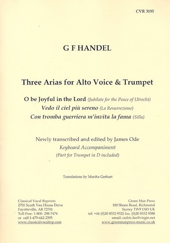 3 Arias for alto voice, trumpet