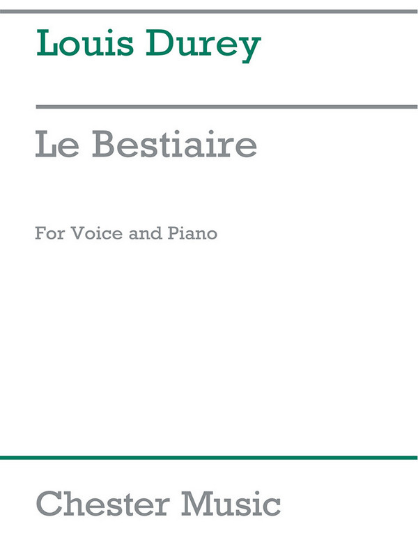 Le Bestiaire for voice and piano
