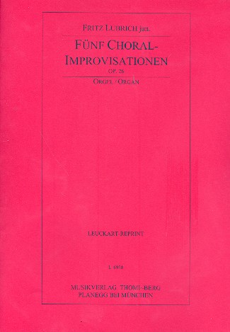 5 Choral-Improvisationen op.26