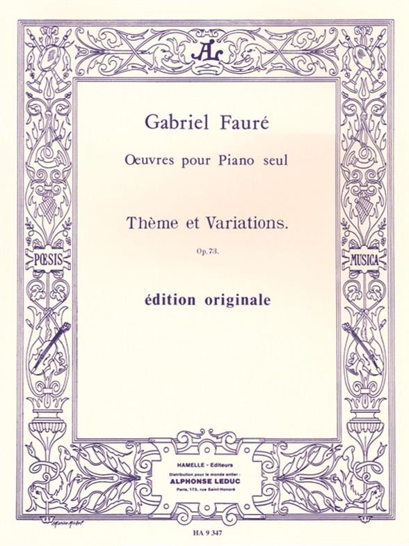 Thème et variations op.73 