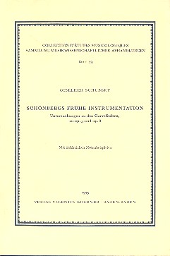 Schönbergs frühe Instrumentation